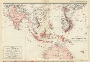 Kaart van Zuidoost-Azië en Noord-Australië