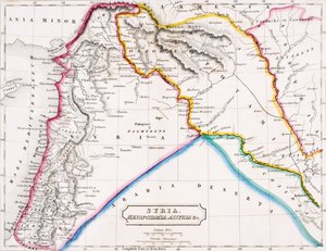 Kaart van Syrië, Mesopotamië, Assyrië enz., uit 