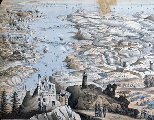 Kaart van het Beleg van Sebastopol, 18 juni 1855