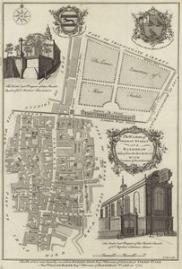 Kaart van de wijken Coleman Street en Bassishaw, Londen