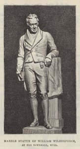 Marmeren standbeeld van William Wilberforce, in het stadhuis van Hull