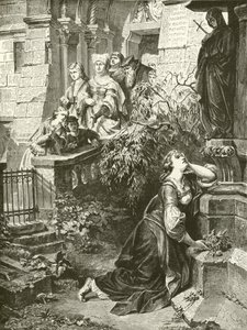 Margaretha voor de Mater Dolorosa (gravure)