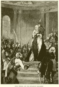 Maria Theresia en het Hongaarse parlement