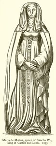 Maria de Molina, Koningin van Sancho IV, Koning van Castilië en León. 1295 door English School