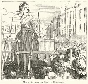 Marie Antoinette ter Executie (gravure)