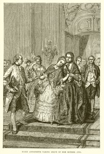 Marie Antoinette neemt afscheid van haar moeder door English School