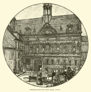 Marktplaats en stadhuis, Noyon door English School