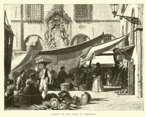 Markt op de Piazza di Pescheria
