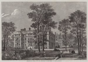 Marlborough House, de Stadsresidentie van de Prins van Wales (gravure) door English School