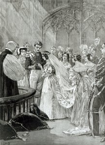 Huwelijk van Koningin Victoria (1819-1901) en Prins Albert (1819-61) in St. James