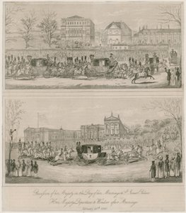 Huwelijk van Koningin Victoria en Prins Albert, 10 februari 1840 door English School