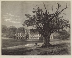 Huwelijk van de hertog van Norfolk, Donington Park, Derbyshire door English School