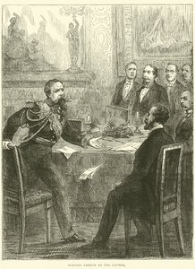Maarschalk Leboeuf bij de Raad, 1870 door English School