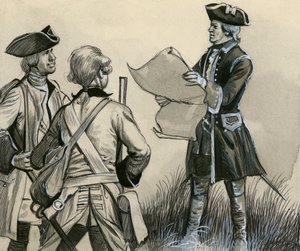Maarschalk de Saxe met Franse infanterie