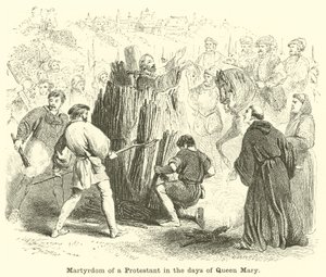 Martelaarschap van een Protestant in de dagen van Koningin Mary door English School