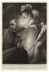 Maria Koningin van Jacobus II verlaat het Koninkrijk