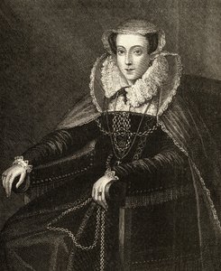 Mary Queen of Scots (1542-87) (gravure) door English School
