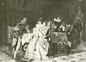 Mary Stuart en Rizzio door English School