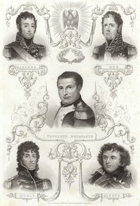 Massena, Ney, Napoleon Bonaparte, Murat en Kleber door English School