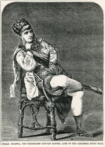 Mdlle Colonna, de beroemde can-can danseres, voorheen van de Alhambra Music Hall, Londen door English School