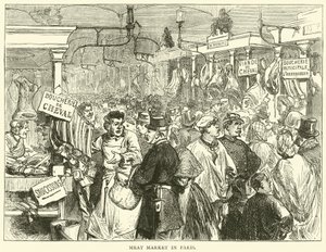 Vleesmarkt in Parijs, oktober 1870