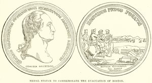 Medaille Geslagen ter Herdenking van de Evacuatie van Boston door English School