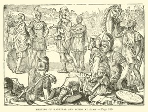 Ontmoeting van Hannibal en Scipio bij Zama door English School
