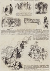 Bijeenkomst van het Archeologisch Instituut in Edinburgh (gravure) door English School