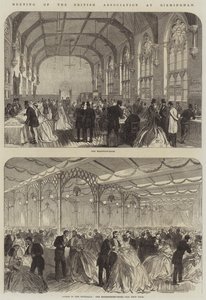 Bijeenkomst van de British Association in Birmingham (gravure) door English School