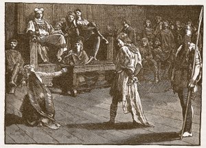 Bijeenkomst van de Shire-Moot, ca. 835, illustratie uit Cassells Illustrated History of England door English School