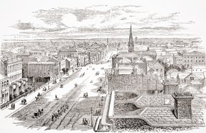 Melbourne, Australië, uit The Gallery of Geography door Rev. Thomas Milner, gepubliceerd ca. 1880