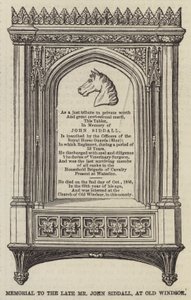 Gedenkteken voor wijlen de heer John Siddall, in Old Windsor