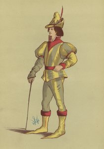 Mannenkostuum uit het bewind van Edward IV door English School