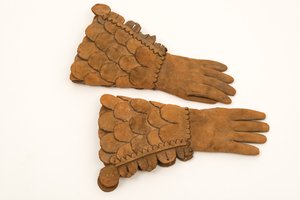 Mannen leren gepantserde handschoenen, ca. 1600-50