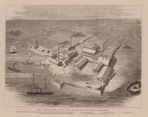 Extract van de vleesfabriek van de heren Benites in Fray Bentos, Rio Uruguay, Zuid-Amerika (gravure) door English School
