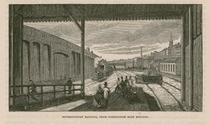 Metropolitan Railway vanaf Farringdon Road station door English School