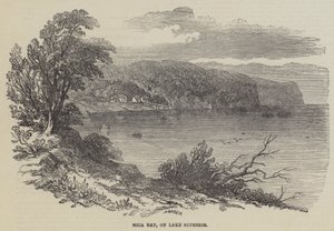 Mica Bay, aan Lake Superior (gravure) door English School