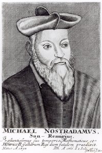Michel Nostradamus (1503-66) door English School