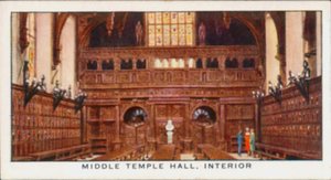 Middle Temple Hall, interieur (kleurenlitho) door English School