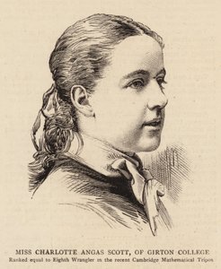 Juffrouw Charlotte Angas Scott, van Girton College door English School