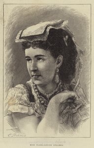 Miss Clara-Louise Kellogg (gravure) door English School