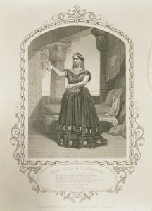 Miss Laura Addison als Imogen, in Cymbeline door William Shakespeare door English School