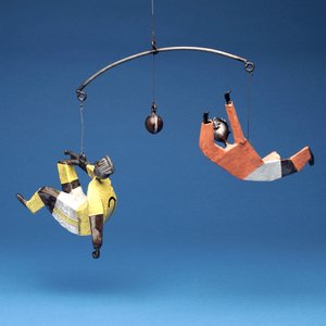 Mobiel van voetballers door English School