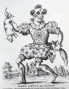 Mons. Louis als clown, uitgegeven door John Redington, 1860-1872