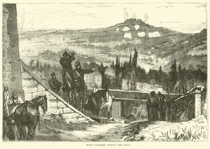 Mont Valerien tijdens het beleg, oktober 1870 door English School