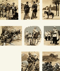 Montage van afbeeldingen met betrekking tot het vreemdelingenlegioen