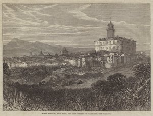 Monte Rotondo, nabij Rome, de laatste positie van Garibaldi (gravure) door English School