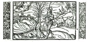 Maand januari uit een Herderskalender, 1579 door English School