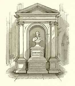 Monument van Dryden in Westminster Abbey