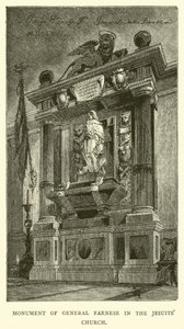 Monument van Generaal Farnese in de Jezuïetenkerk door English School